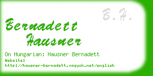 bernadett hausner business card